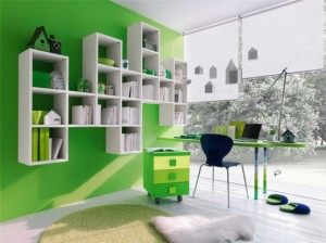 yeşil oda dekorasyonu modeli