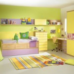 yeşil renkli çocuk odası tasarımı