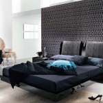 siyah modern yatak odaları