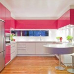 pembe beyaz mutfak modeli