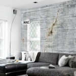 taş görünümlü duvar kağıdı modeli