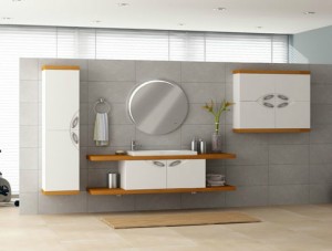 2015 İKEA banyo dolap modeli beyaz renk