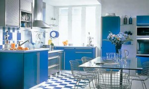 mavi mutfak tasarımları