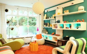 modern renkli retro dekorasyon