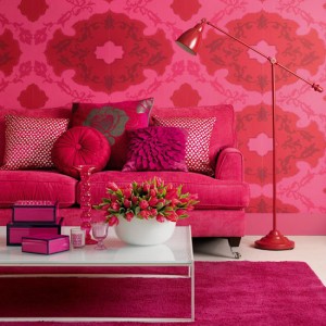 pembe gül rengi romantik oturma odaları