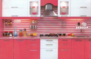 pembe şirin mutfak modelleri