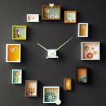 renkli çerçevelerden saat tasarımı