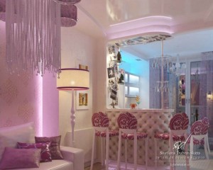 romantik dekoratif salon modeli