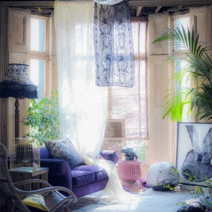 romantik lila salon modeli